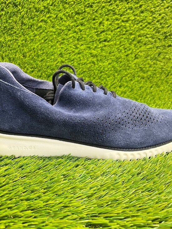 Cole Haan 2.Zerogrand Mens Size 11.5 Blue Classic Laser Wingtip Oxford Shoes